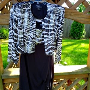 NWT GORGEOUS SEXY ZEBRA PRINT 2 PIECE DRESS SIZE 10